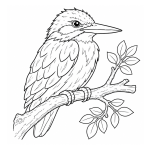 Majestic Kingfisher Bird Perching 🐦🌿✨