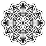 Mandala Flower Pattern with Symmetry 🌸✨🎨