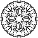 Mandala with Star Center and Petal Pattern 🌸✨🌟