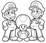 Mario and Luigi with Toad 🎮🍄👨‍🔧