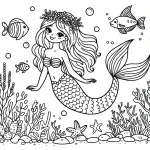 Mermaid in the Sea with Fish 🧜‍♀️🌊🐠