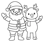Santa Claus and his Reindeer Friend Sharing Holiday Cheer 🎅🦌🎄