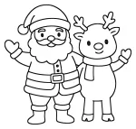 Santa Claus and his Reindeer Friend Sharing Holiday Cheer 🎅🦌🎄