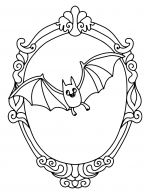 Mirror with Bat Flying Halloween 🦇