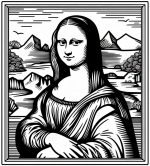 Mona Lisa Painting by Leonardo Da Vinci 1503–1506 (in frame) 🎨🖼️