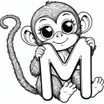 Monkey with Letter M 🐒🔠