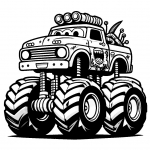 Monster Truck with Three Eyes 🚚👹