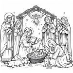 Nativity Scene Birth of Christ 🌟👶