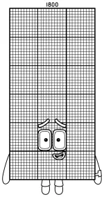 Numberblock 1800: The Giant Red and Pink Math Skyscraper 🏢🔢