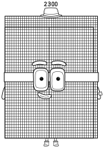 Numberblock 2300 with a Friendly Face and Pink Hat 🔢🎩