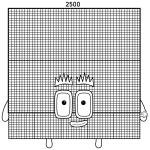Numberblock 2500 - Math Learning with Friendly Number Character 🧑‍🏫🔢👑