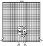 Numberblock 2900 with a Friendly Face and Split Design 🔢🧡