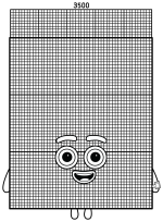 Numberblock 3500: Friendly Giant Number with a Blue Top 🔢💙