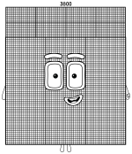 Numberblock 3800 - Friendly Number with Bold Design 🔢😊