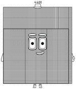 Numberblock 4400 with a Hat and Friendly Face 🧢🔢😊
