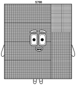 Numberblock 5700 the Rainbow Architect 🎨📏🔢