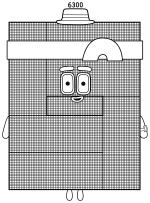 Numberblock 6300 the funny Mathematical Architect 🎩🌈📐
