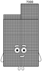 Numberblock 7300 Stepped Character 🔟✨🧱