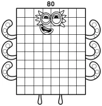 Numberblock 80 the Math Superhero with Octopus Arms 🦑🔢