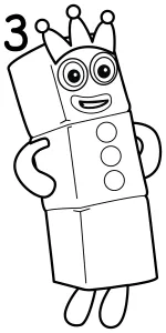 Numberblock Three is a fun and playful character who loves performing and making friends! 🎭🤡🎪