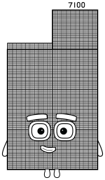 Numberblock 7100 Stepped Giant 🔢🌈✨