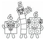Numberblocks Four, Five, and Six 🔢✨🖐️