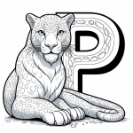 Panther with Letter P 🐆