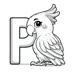 Cute Parrot with Letter P 🦜