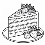 Piece of Cake with Strawberry 🍰🍓