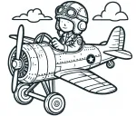Kid Pilot in First World War Airplane 🧑‍✈️🛩️