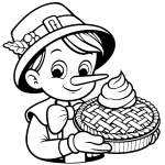Pinocchio with Thanksgiving Pie 🥧🦃🍁