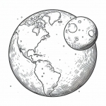 Planet Earth and Moon 🌍🌙