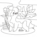 Playful Pup in the Flower Garden 🐶🌼🌞🐾