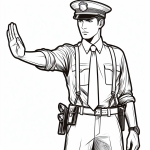 A Policeman Stopping Traffic 👮‍♂️🚦