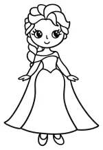 Princess Elsa with a Magical Dress and Long Hair 👑💫🌟