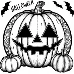 Halloween Pumpkin 🎃 with 2 Smaller Pumpkins and Bat 🦇