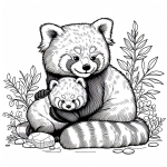 Red Panda with Baby 🐼👶