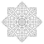 Relaxing Mandala Star Shape Kaleidoscope Inspired 🌟🌀✨