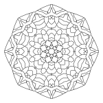 Relaxing Mandala with Hexagon Shape Geometric Elements 🧘‍♀️✨🔷