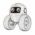 Cute 2-Wheeled Robot 🤖🏍️