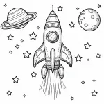 Rocket in Space 🚀🌌