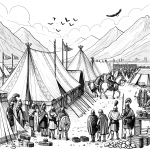 Roman Army Legion Tent Camp with Birds above 🏕️🕊️