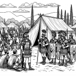 Roman Army Legion Tent Camp Soldiers Standing in Front of Tent ⛺🏃