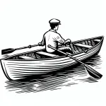 Rowing Boat with Man 🚣‍♂️