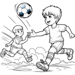 Two Boys Playing Soccer Ball ⚽🏃‍♂️