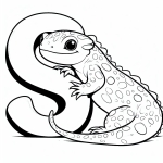 Salamander with Letter S 🦎