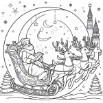 Santa 🎅🏻 on a Sleigh Flying through the Air 🎅🏻🛷✈️