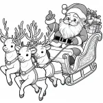 Santa 🎅🏻 Claus on a Sleigh pulled by Reindeer 🎅🏻🛷🦌