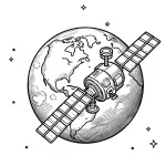 Satellite Above Earth 🛰️🌍