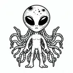 Scary Alien with Tentacles 👾
